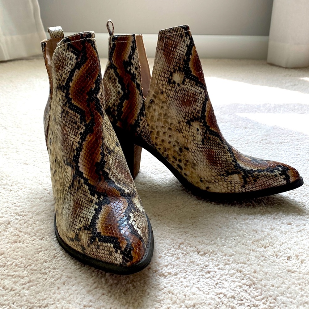 Snake Skin Booties